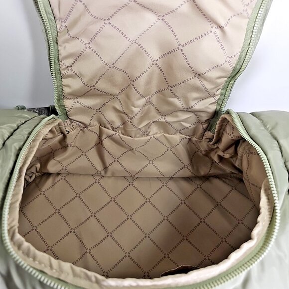 Steve Madden DT623615 ML Olive Quilted Puffer Weekender Bag - NWT - Picture 11 of 13